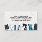 Barber Shop Stijlvol gereedschap | Patroon Visitekaartje (Achterkant)