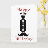 Barber shop thema wenskaart kaart (Gele Bloem)