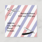 Barber Shop Vierkante Visitekaartje (Achterkant)