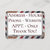 Barber Shop Visitekaartje (Achterkant)