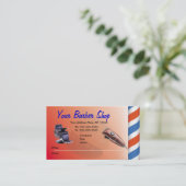 Barber Shop-Visitekaartjes Visitekaartje (Staand voorkant)