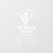 Barber Shop Winkel Openingstijden Raamsticker (Vel)