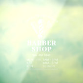 Barber Shop Winkel Openingstijden Raamsticker (Vel 3)