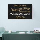 Barber Shop Zwart Goud Heropenen America Banner (Beurs)