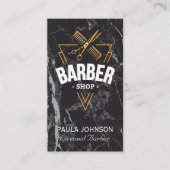 Barber Shop | Zwarte Visitekaartje (Voorkant)