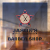 Barber ShopWindow Cling Raamsticker (Vel 2)