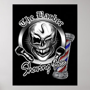 Barber Skull Poster