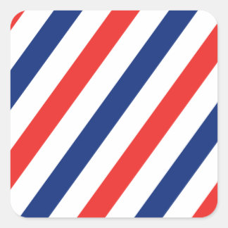 Barber Stripes Vierkante Sticker