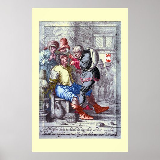 "BARBER SURGEON~MEDIEVAL~ DENTISTRY" POSTER (Voorkant)