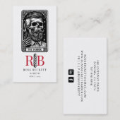 Barber Tarot Logo Monogram Visitekaartje (Voorkant / Achterkant)