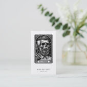 Barber Tarot Logo Monogram Visitekaartje (Staand voorkant)