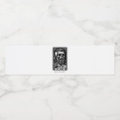 Barber Tarot Logo Monogram Waterfles Etiket (Enkel label)