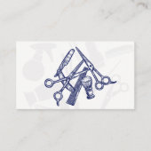 Barber Tools Blue Tint - Carte de rendez-vous (Devant)