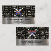 Barber Tools Patroon | Barber Poles Visitekaartje (Voorkant / Achterkant)