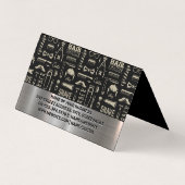 Barber Tools Patroon | Korting Visitekaartjes (Achterkant)