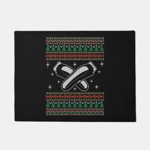 Barber Ugly KerstSweater Xmas Deurmat