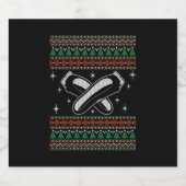 Barber Ugly KerstSweater Xmas Sparkling Wijnetiket (Enkel label)