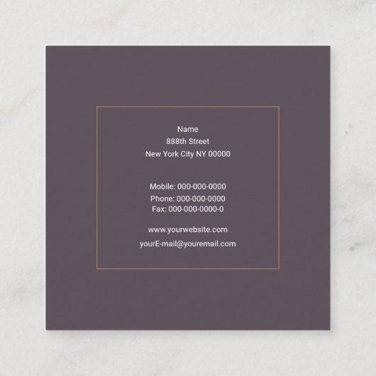 Barber Vierkante Visitekaartje (Achterkant)