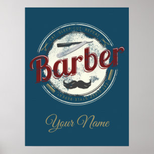 Barber Vintage voor Hair Stylist en Hairdresser Poster