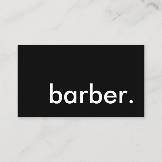barber. visitekaartje (Voorkant)