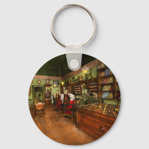 Barber - Vrije pijp met elk kapsel 1900 Sleutelhanger
