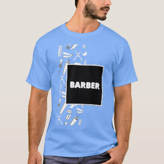 Barber White op zwart T-shirt