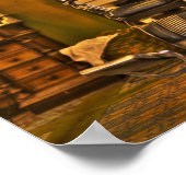 barber Winkelstoel Retro Hair Salon Aangepast Poster (Hoek)