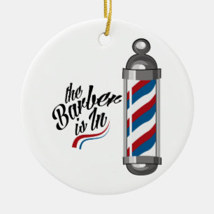 Barber zit in keramisch ornament