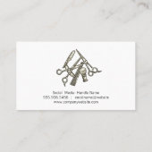 Barbergereedschap | Qr-code Visitekaartje (Achterkant)