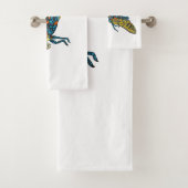 Barberpoolsprinkhaan, afbeelding cartoon bad handdoek (Insitu)