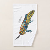Barberpoolsprinkhaan, afbeelding cartoon bad handdoek (Handdoek)