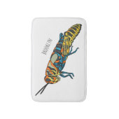 Barberpoolsprinkhaan, afbeelding cartoon badmat (Voorkant Verticaal)