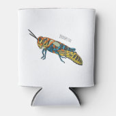 Barberpoolsprinkhaan, afbeelding cartoon blikjeskoeler (Voorkant)