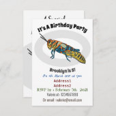 Barberpoolsprinkhaan, afbeelding cartoon kaart (Voorkant / Achterkant)