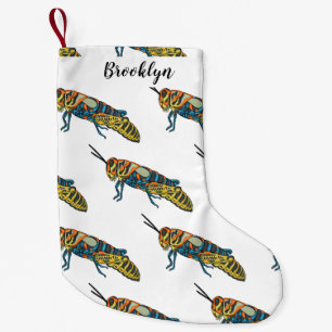 Barberpoolsprinkhaan, afbeelding cartoon kleine kerstsok