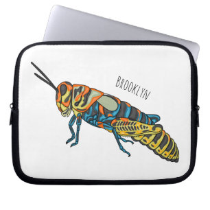 Barberpoolsprinkhaan, afbeelding cartoon laptop sleeve