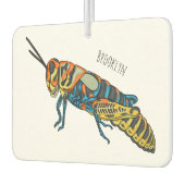 Barberpoolsprinkhaan, afbeelding cartoon luchtverfrisser (Links)