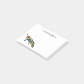 Barberpoolsprinkhaan, afbeelding cartoon post-it® notes (Schuin)