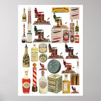 Barberproducten Poster