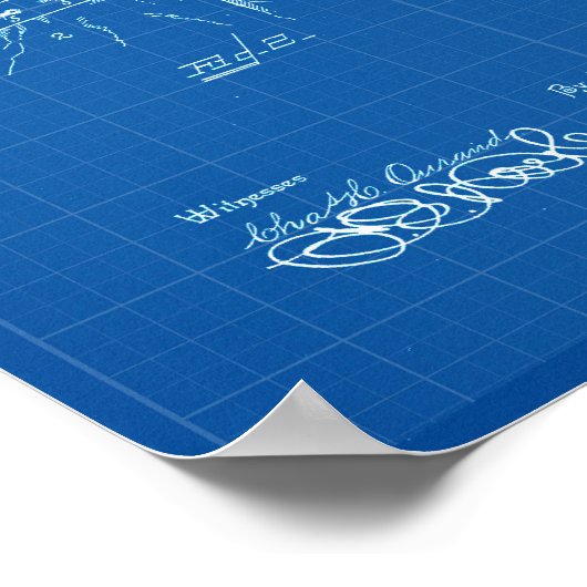 Barber's Cape Antiek Patent Poster Blueprint (Hoek)
