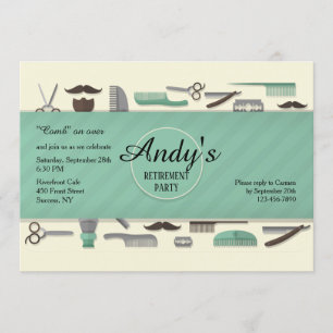 Barber's Tools Invitation Kaart