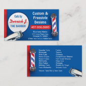 Barbershop Barber (Barberpool en clippers) Visitekaartje (Voorkant / Achterkant)