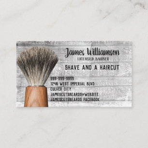 Barbershop Barber Stylist Shave Haircut Modern Visitekaartje