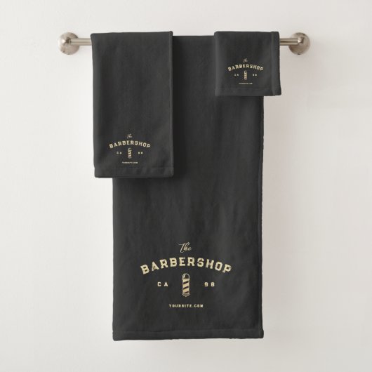 Barbershop Barber's Pole Mannen Grooming Bad Handdoek (Insitu)