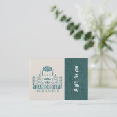 Barbershop blue jeans texture Certificat cadeau (Debout devant)