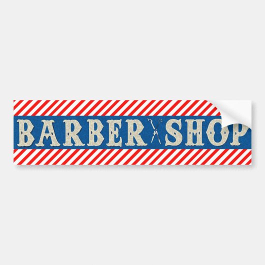 Barbershop Bumpersticker (Voorkant)