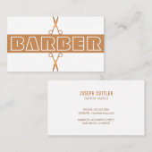 Barbershop Carte de visite de typographie or moder (Devant / Derrière)
