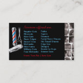 Barbershop Carte de visite poteau barbier, clipper (Dos)