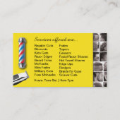 Barbershop Carte de visite poteau barbier, clipper (Dos)