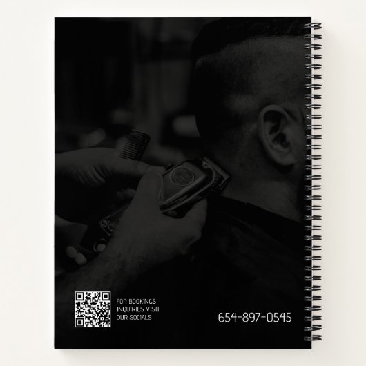 Barbershop Custom Spiral Notitieboek (Achterkant)